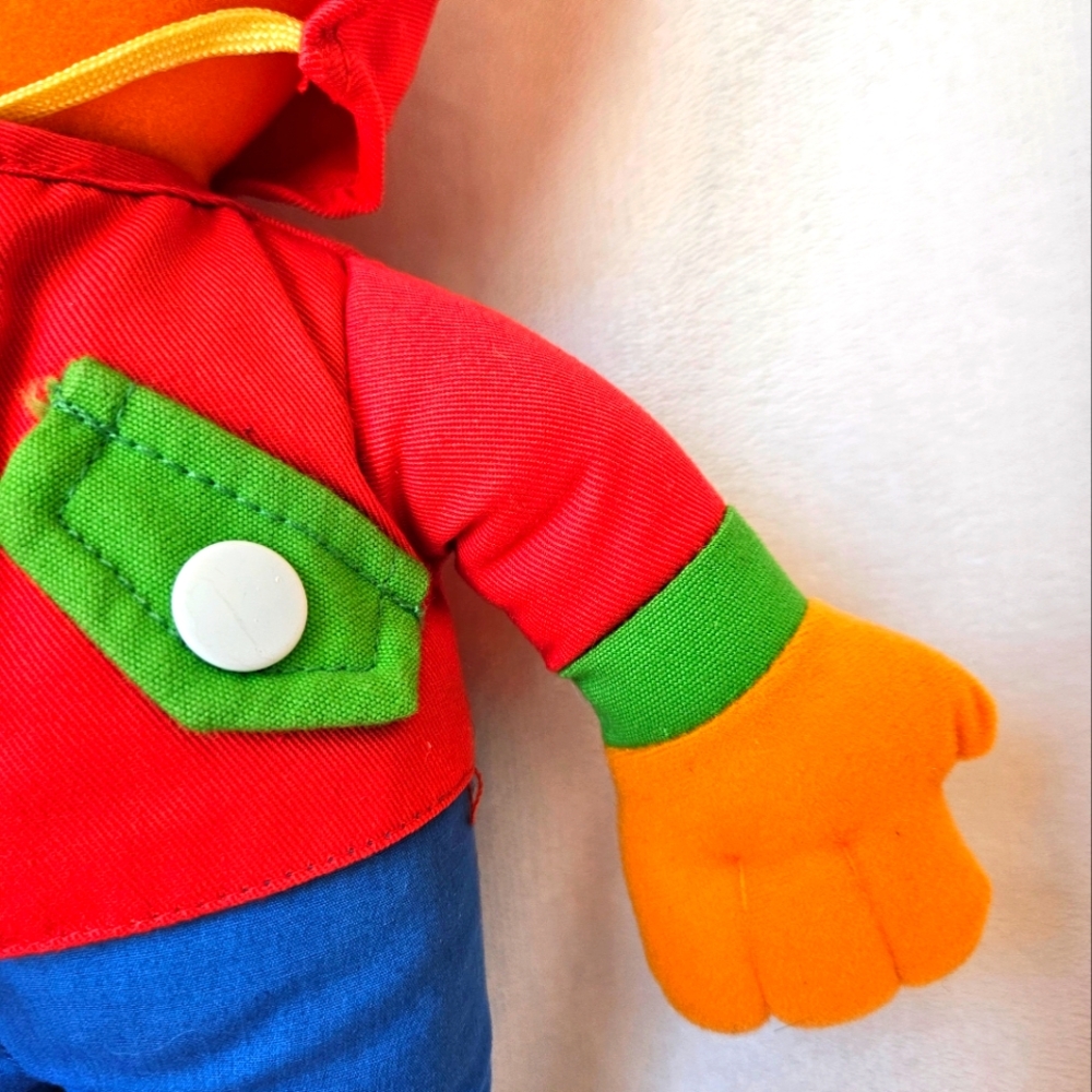 Vtg 1990 Sesame Street Dress Me Up Ernie 13" Plush Doll Playskool Zip Snap, Hood - Picture 6 of 14